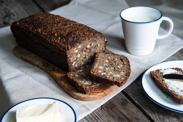 istock Homemade Danish rye bread with seeds and nuts. 1471677089