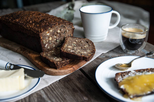 istock Homemade Danish rye bread with seeds and nuts. 1471677152