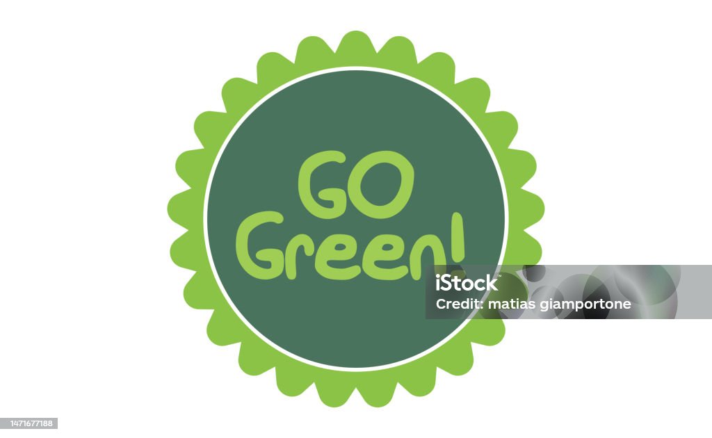 Badge Go Green Slogan Écologique Épinglette De Badge Avec Message De ...