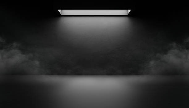 istock empty abstract industrial concrete interior. concrete floor and dark room. 3d illustration 1471680852