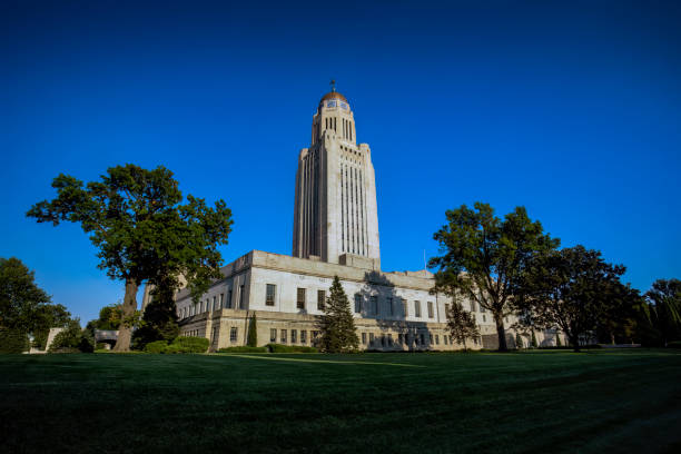 capitole du nebraska bâtiment 3 - nebraska lincoln nebraska state capitol building state photos et images de collection