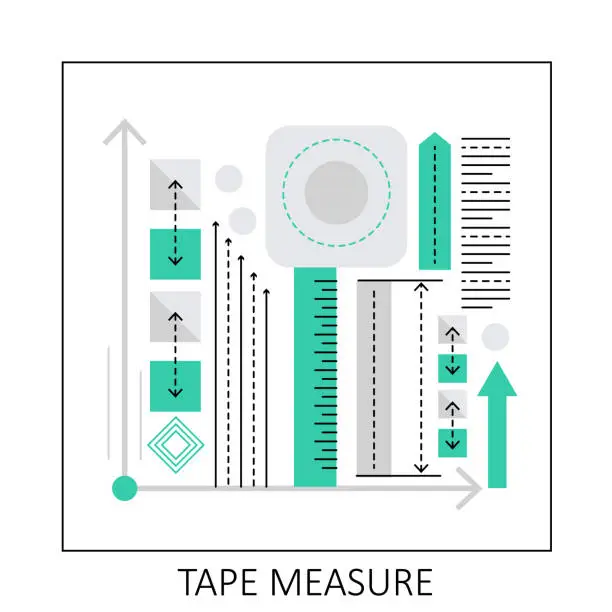 Vector illustration of Construction tape measure