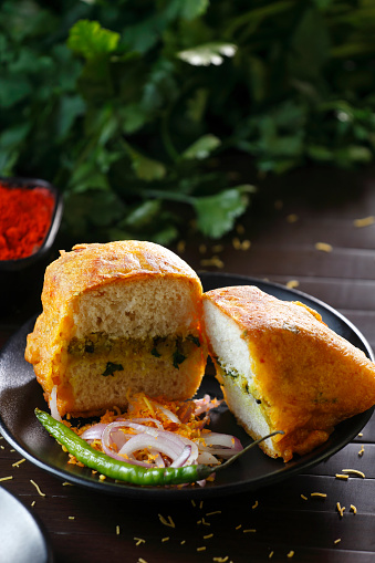 Ulta Vada Pav is a popular street food in Mumbai and other parts of India