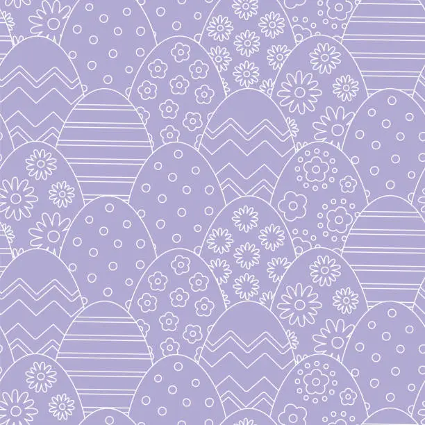 Vector illustration of Seamless pattern of Easter eggs.