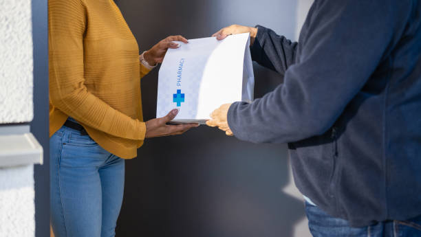 Medicine Delivery stock photo