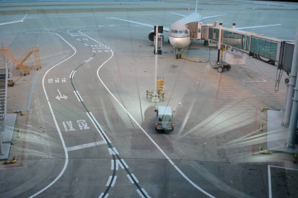 istock Korean Airport Gate with Expressive Reflection 1471696137