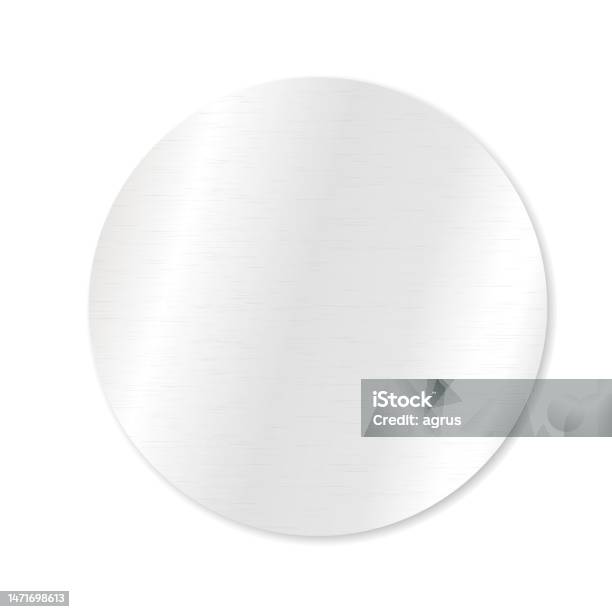 Silver Rounded Banner Vector Illustration Of Silver Colored Round Banner Stock Illustration ...