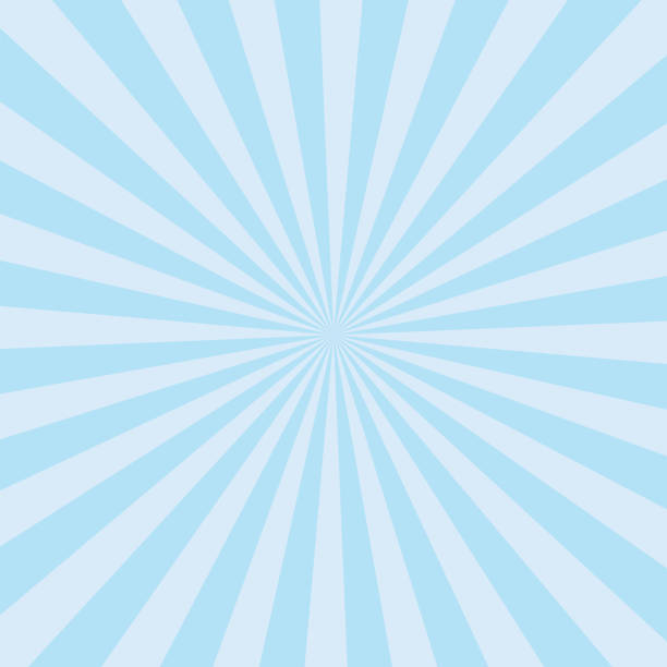Blue banner rays, lines background vector art illustration