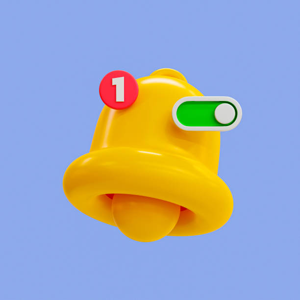 istock 3d minimal turn-on notification concept. New update reminder. New notification alert. A bell icon and switch toggle button. 3d illustration. 1471703972