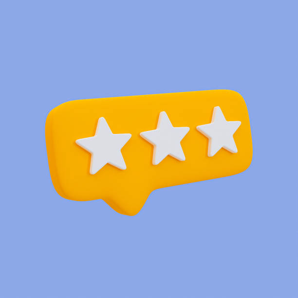 istock 3d minimal 3 star icon with a message box. service rating. customer rating concept. 3d illustration. 1471704768
