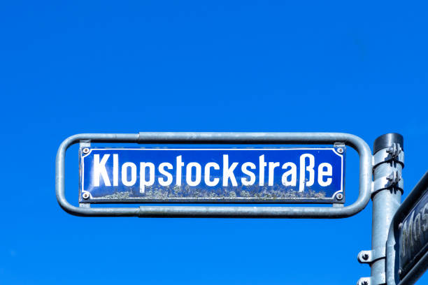 streetname Klopstockstrasse - engl: street of Klopstock - in Wiesbaden streetname Klopstockstrasse - engl: street of Klopstock - in Wiesbaden, Germany street name sign stock pictures, royalty-free photos & images