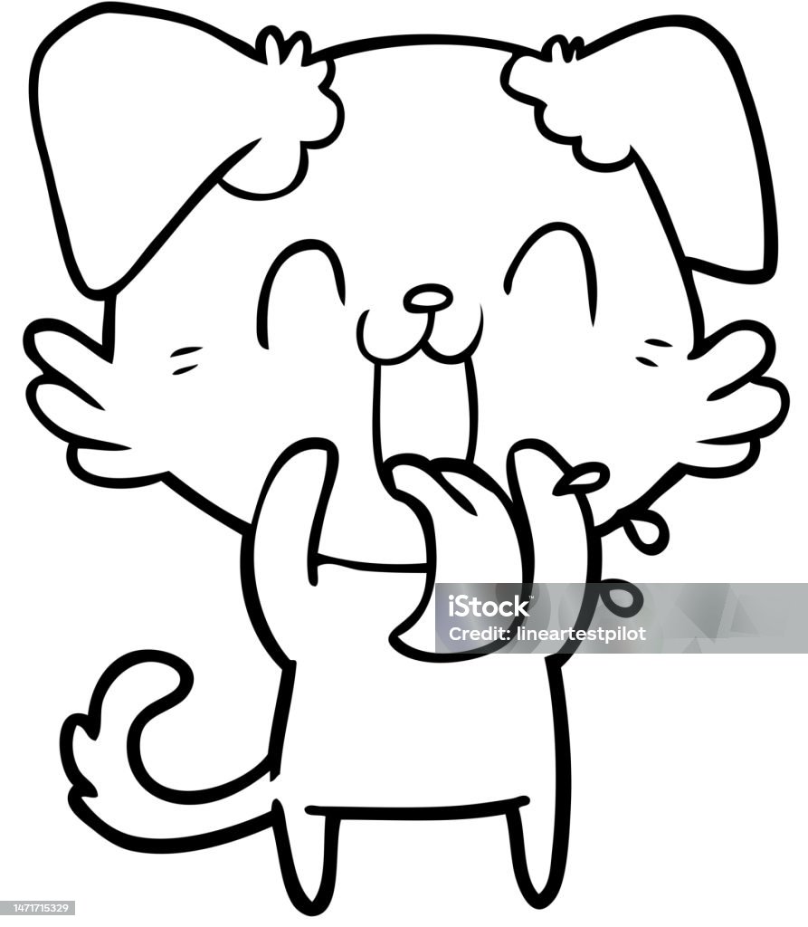 Cartoon Panting Dog Stock Illustration - Download Image Now - Animal ...