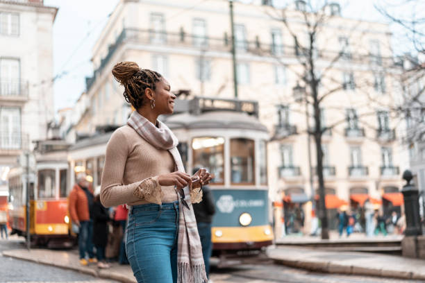 istock Elegant woman outdoors in Lisbon 1471719515