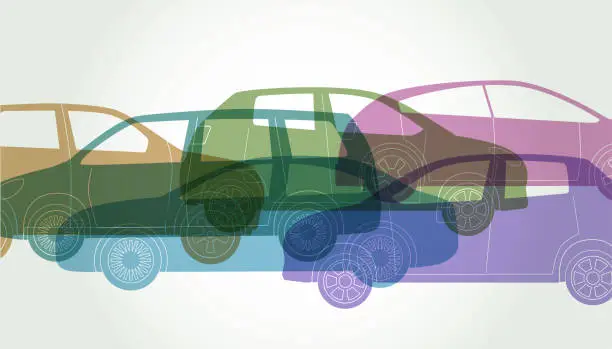 Vector illustration of Cars or automobiles