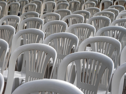 Rows of chairs for the concert