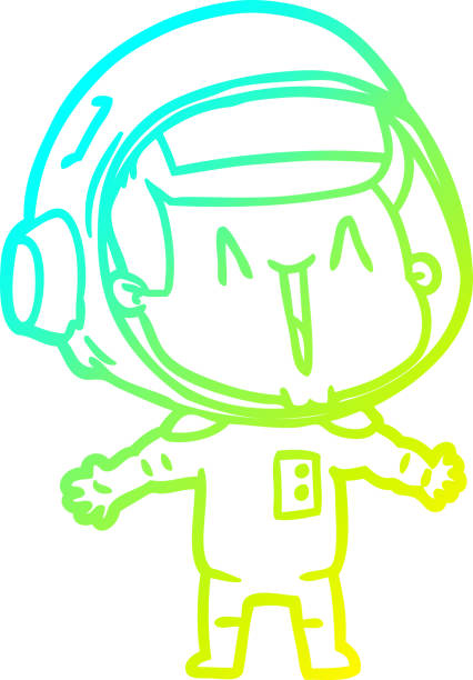 istock cold gradient line drawing of a happy cartoon astronaut 1471728339