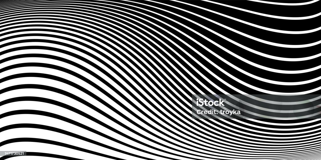 Movement Line Pattern Wavy Lines Pattern With 3d Illusion And Twisting Movement Effect Stock ...