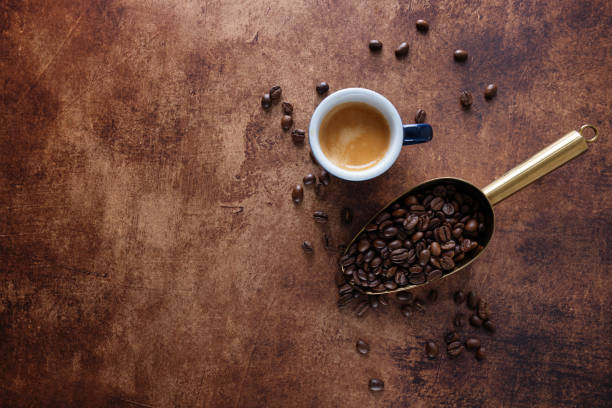 istock Espresso cup on wooden old background 1471731953