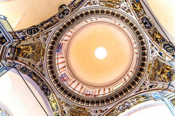 Basilica Dome Saint Marie and Saint Reparte de Nice Catholic Cathedral Church Cote d'Azur Nice France Church Built in 1600s.