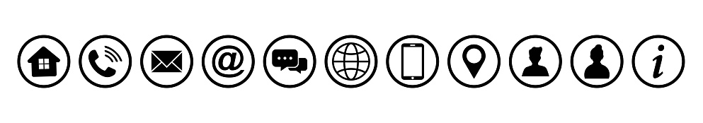 This stock collection contains professionally designed communication and connectivity icons for use in digital and print projects. It includes icons for contact, messaging, social media, and network-related symbols, all created with attention to detail and quality. These vector icons will enhance the visual impact and effectively convey messages
