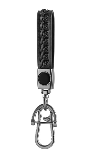 keychain with carabiner, for keys, white background