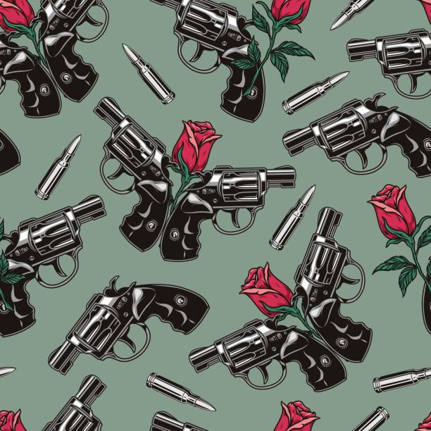 Bullet With Roses Drawing 260+ Rose And Bullets Stock Photos, Pictures & Royalty-Free Images - iStock