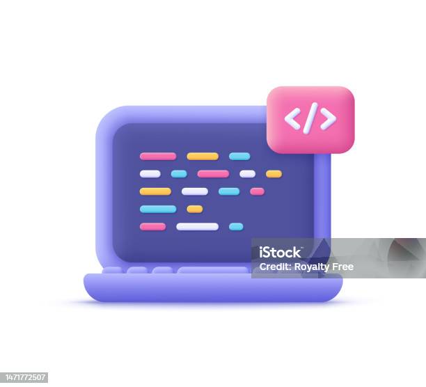 Computer Laptop And Program Code Development Coding Screen It ...