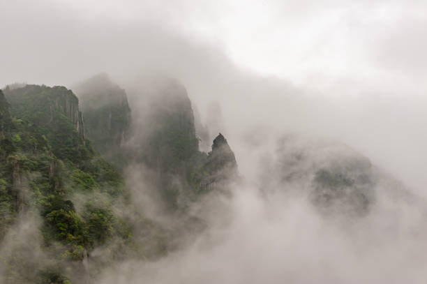 The splendid mountain scene of zhangjiajie sunrise