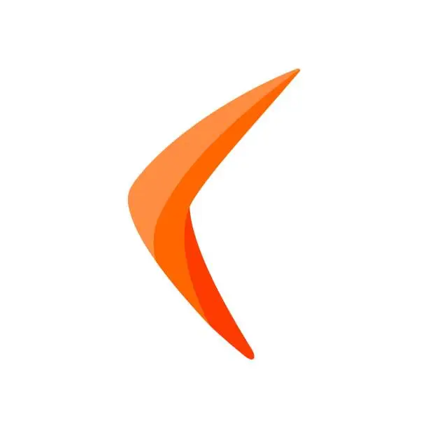 Vector illustration of boomerang vector logo