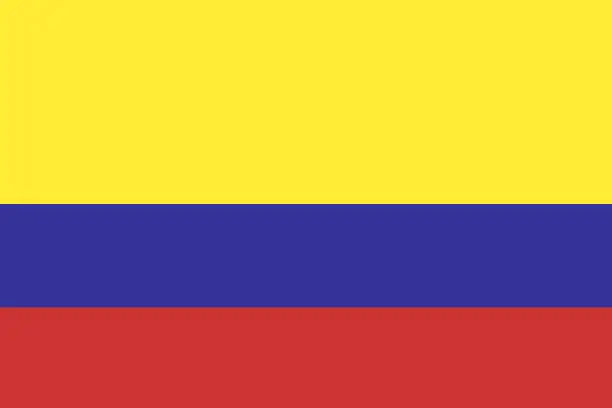 Vector illustration of Colombia flag
