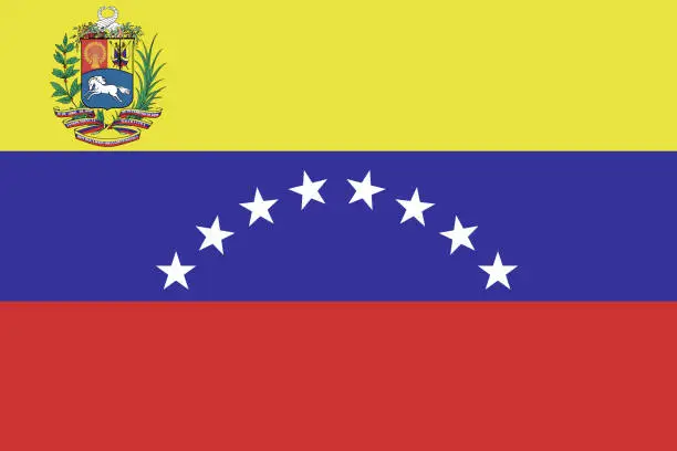 Vector illustration of Venezuela flag