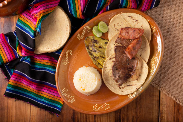 istock Homemade Carne Asada Tacos table top view 1471798797
