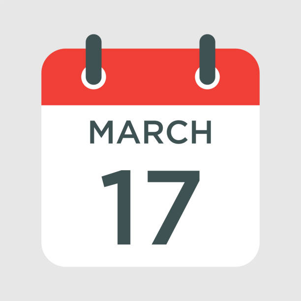 calendar - March 17 icon illustration isolated vector sign symbol calendar - March 17 icon illustration isolated vector sign symbol june file stock illustrations