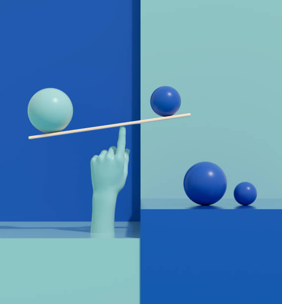 istock Balance on hand, teamwork, minimal business background 1471805100