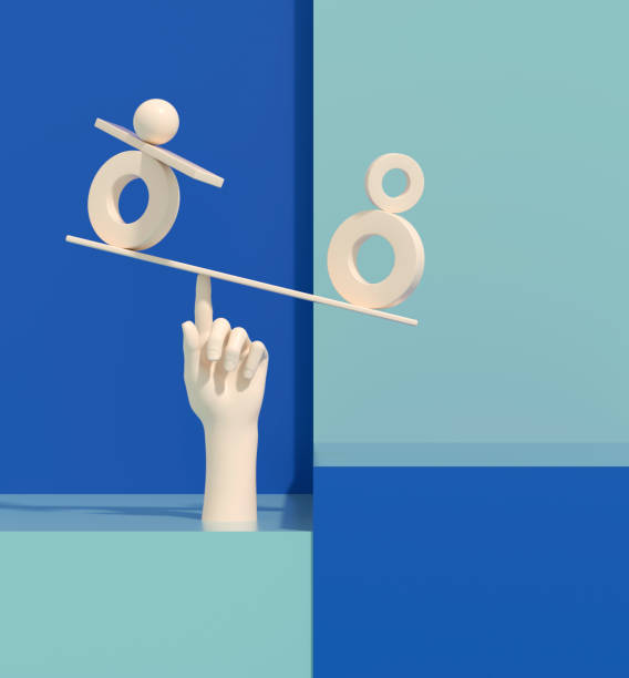 istock Balance on hand, teamwork, minimal business background 1471805111