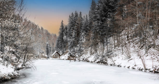 istock Small Frozen Lake 1471807541