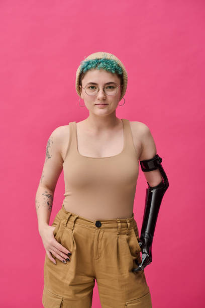 istock Young girl with prosthetic arm 1471808808