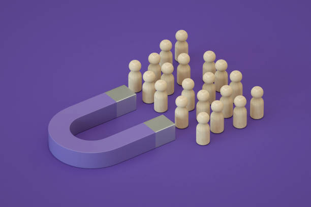 istock Magnet with group of pawn people 1471809492