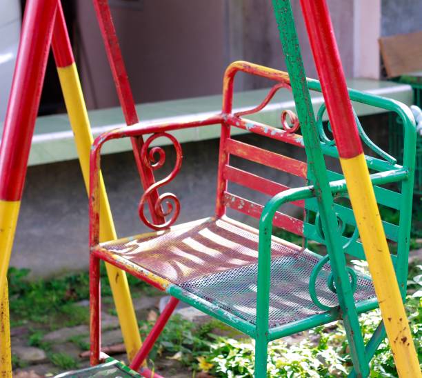 istock colorful swings on the playground 1471811882