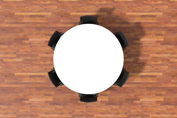 istock Office chair and conference table business teamwork background 1471820091