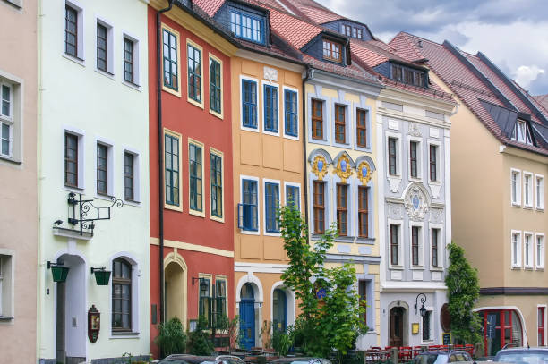 Street with historical houses in Bautzen, Germany