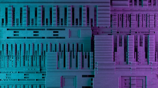 Circuit board computer mother board technology background, 3d render.