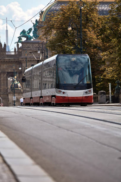 istock Tram public transportation in Praha, Czech republic. 1471825387