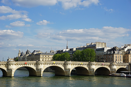 The oldest standing bridge across the river Seine- Paris, France