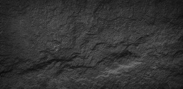 istock Dark gray black slate stone background or texture, horizontal shape with space for design. Web banner. Wide. Panoramic. Website header 1471826268