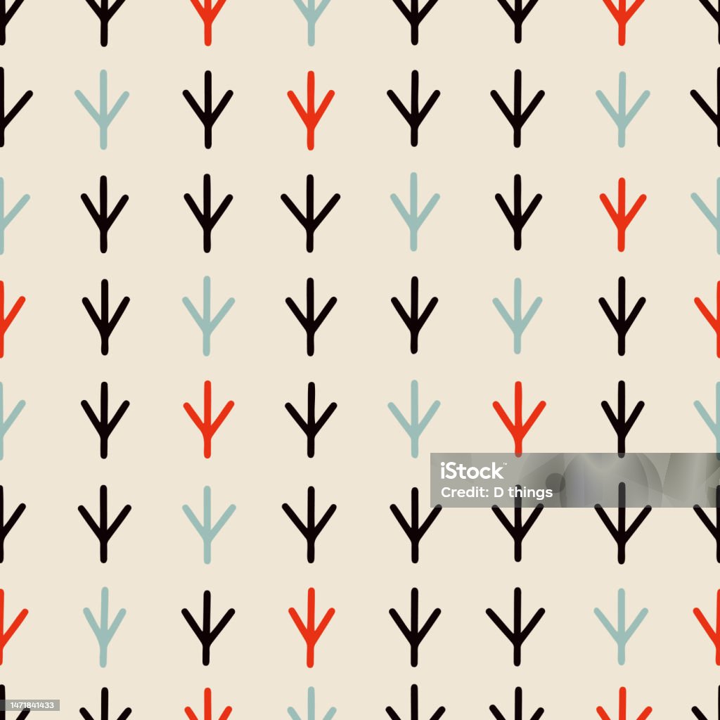 Bird Body Pattern Seamless Pattern With Birds Feet Stock Illustration - Download Image ...