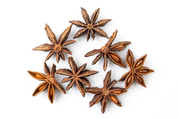 istock Dried star anise spice isolated on white background 1471842533