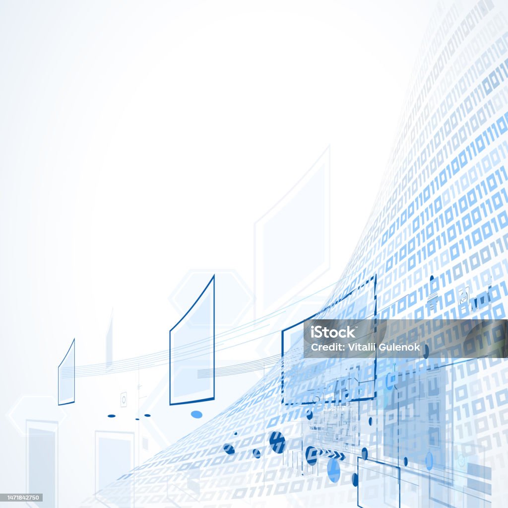 Abstract Retro Digital Computer Technology Business Background Stock ...