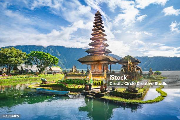 Ulun Danu Beratan Temple Bali Indonesia Stock Photo - Download Image Now - Bali, Balinese Culture, Temple - Building