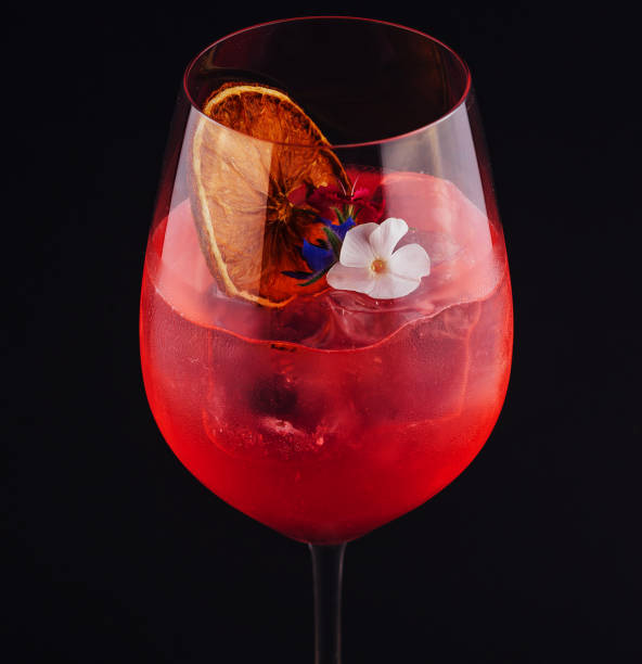 istock Negroni cocktail with orange peel and ice 1471866725